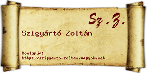 Szigyártó Zoltán névjegykártya